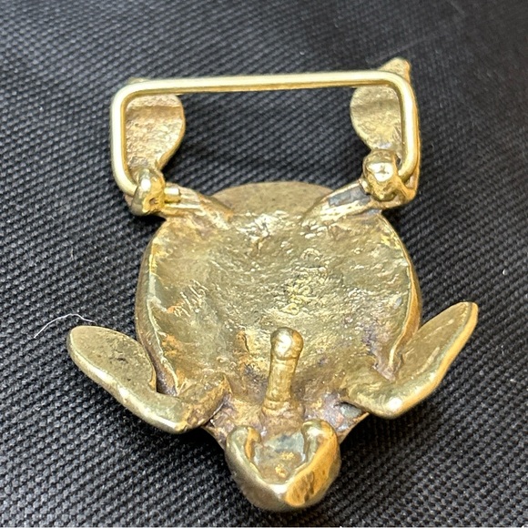 Vintage 1976 Carl Tasha Signed Numbered Sea Turtle Brass Belt Buckle #316/1000 - Picture 8 of 9